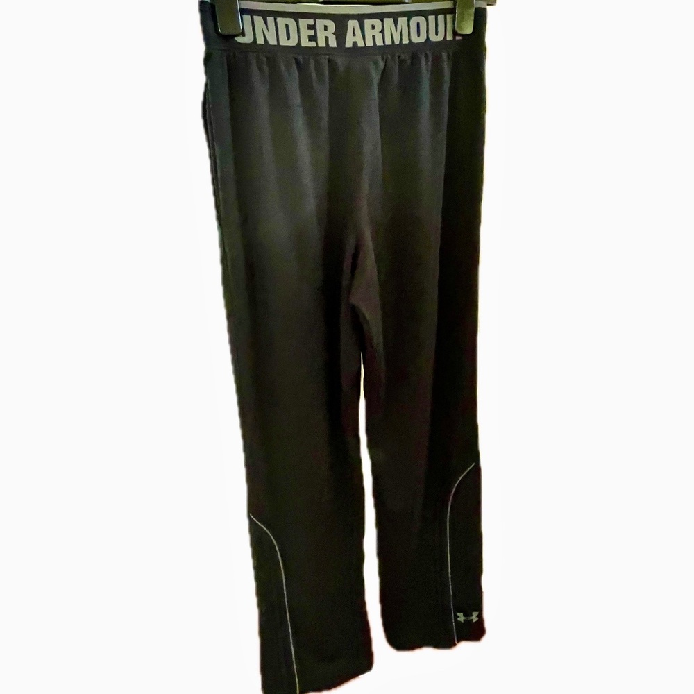 Under Armor Men Black / Gray trim Basketball Athletic Polyester Pants Bottoms M